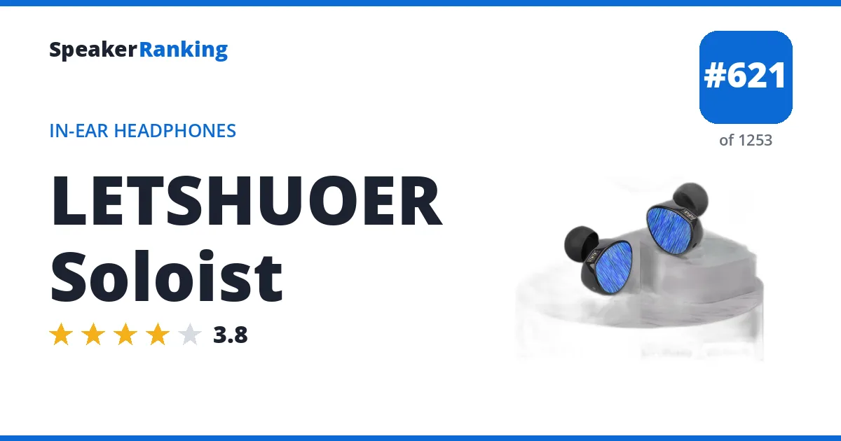 LETSHUOER Soloist - ranked #621 of 1253 In-Ear Headphones · Editor's rating 3.8/5
