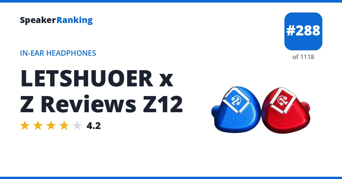 LETSHUOER x Z Reviews Z12 - ranked #288 of 1118 In-Ear Headphones · Editor's rating 4.2/5