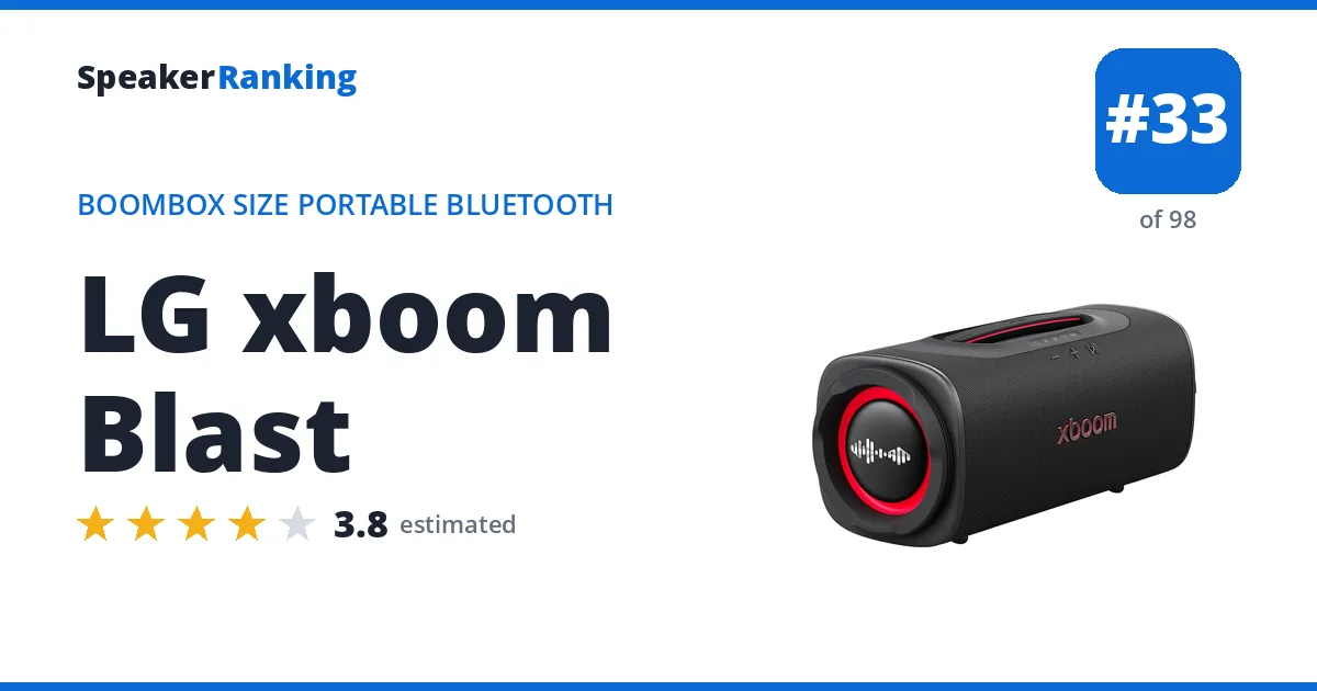 LG xboom Blast ranking card