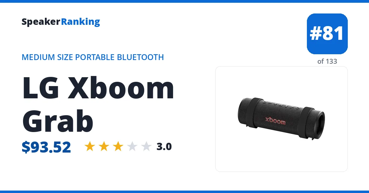 LG Xboom Grab ranking card