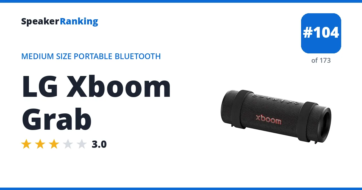 LG Xboom Grab ranking card