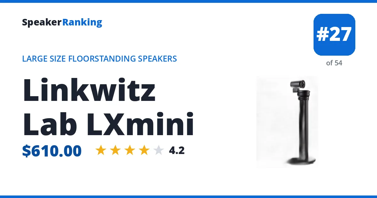 Linkwitz Lab LXmini - ranked #27 of 54 Large Size Floorstanding Speakers · Editor's rating 4.2/5