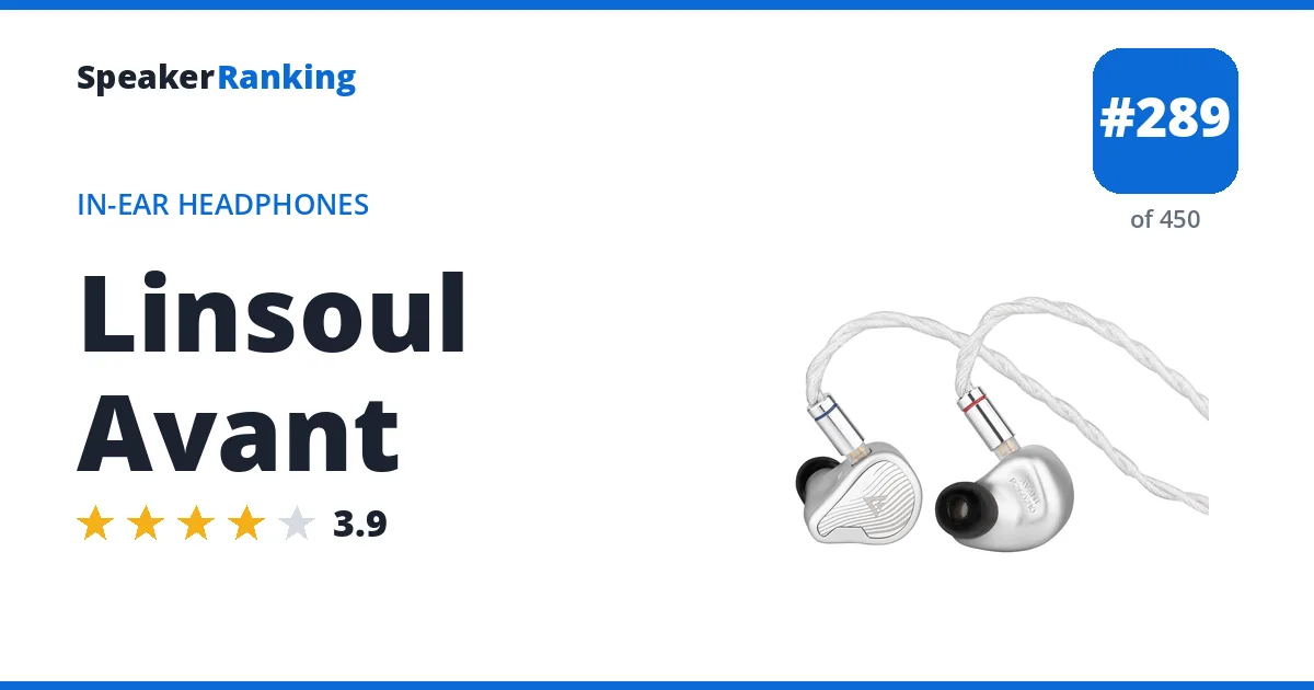 Linsoul Avant - ranked #289 of 450 In-Ear Headphones · Editor's rating 3.9/5