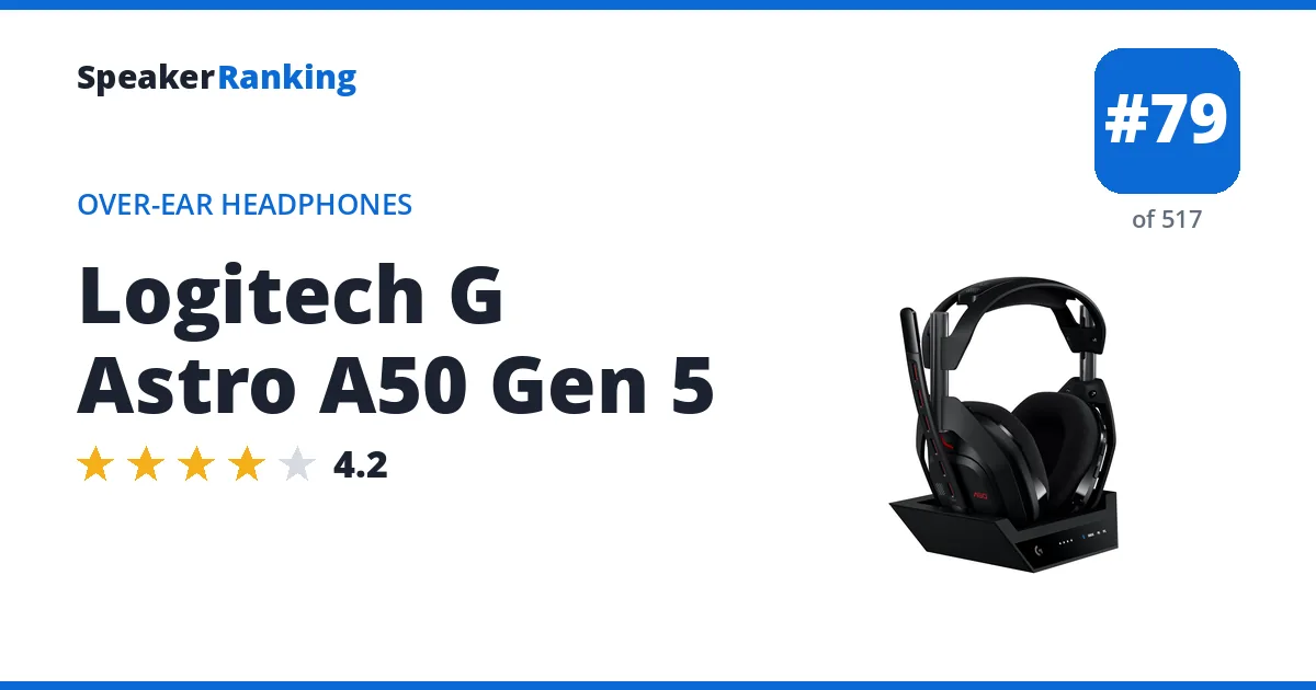 Logitech G Astro A50 Gen 5 - ranked #79 of 517 Over-Ear Headphones · Editor's rating 4.2/5