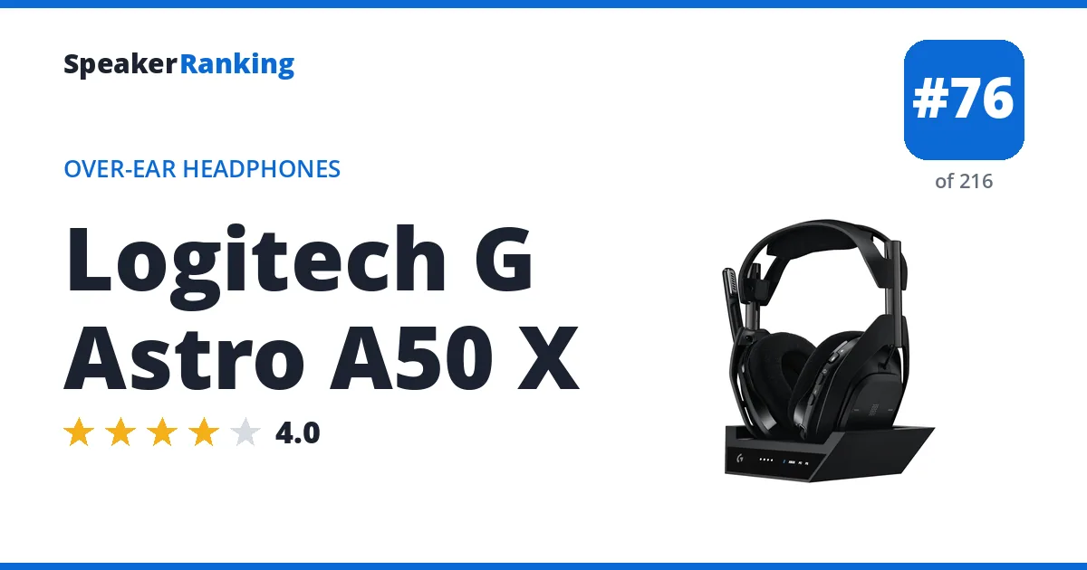 Logitech G Astro A50 X - ranked #76 of 216 Over-Ear Headphones · Editor's rating 4/5