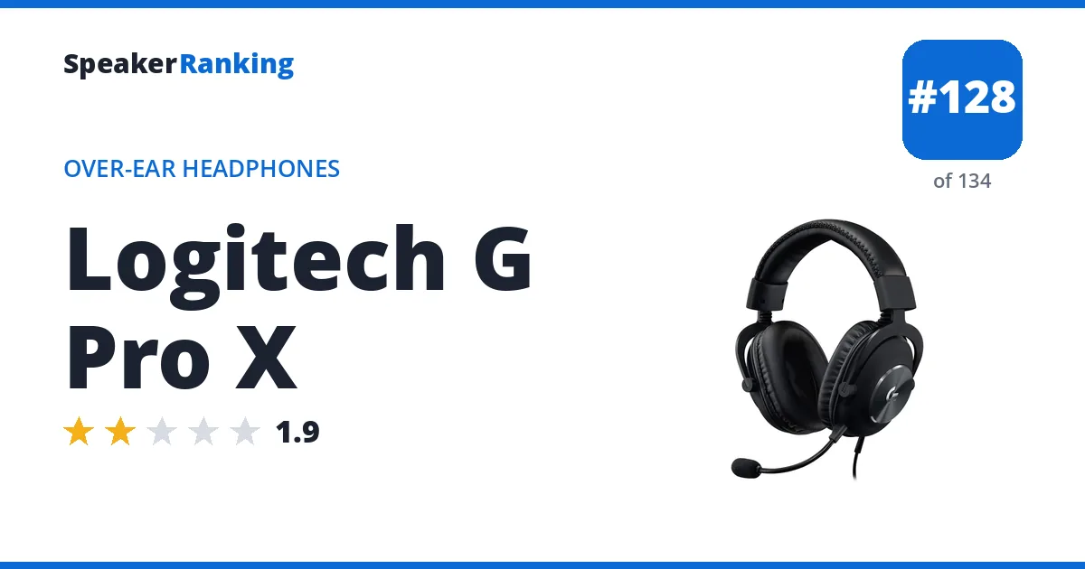 Logitech G Pro X ranking card