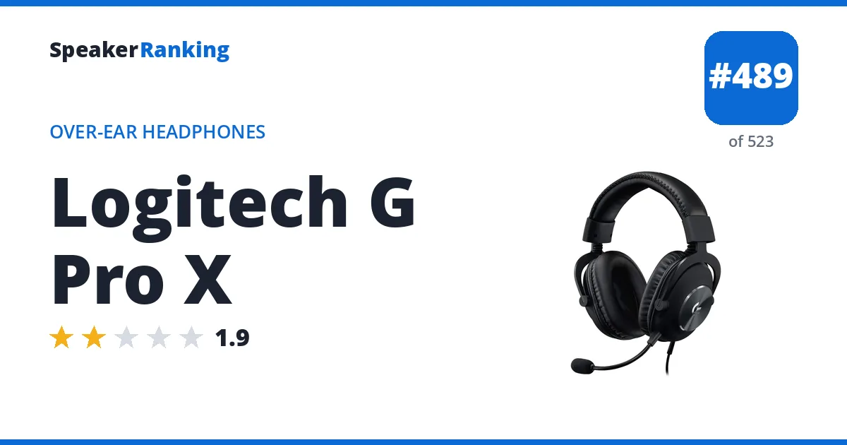 Logitech G Pro X ranking card
