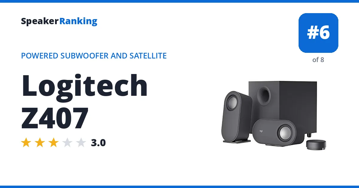 Logitech Z407 ranking card