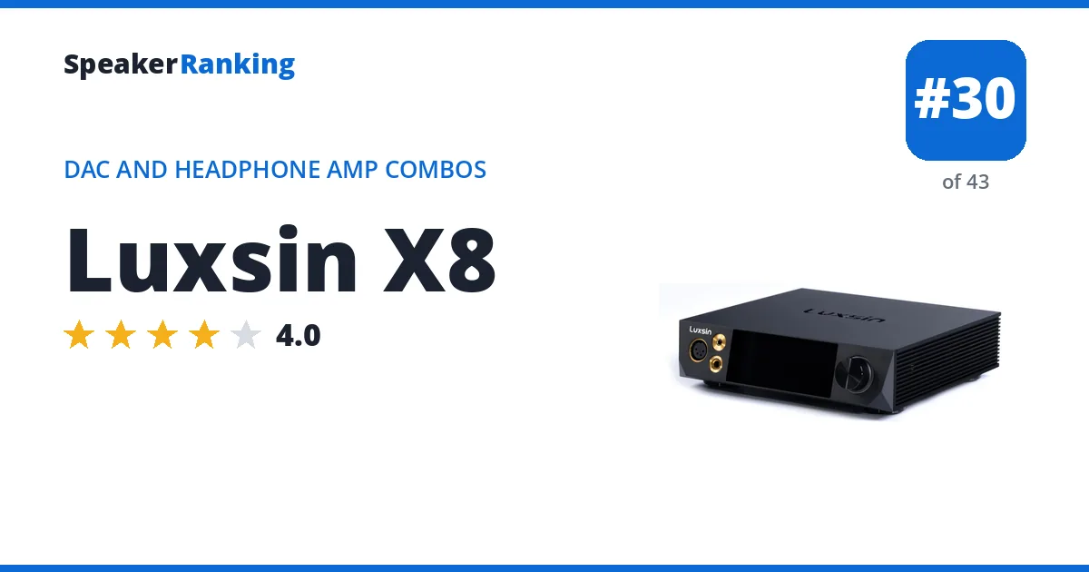 Luxsin X8 - ranked #30 of 43 DAC and Headphone Amp Combos · Editor's rating 4/5