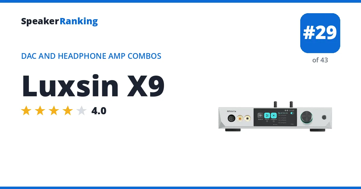 Luxsin X9 - ranked #29 of 43 DAC and Headphone Amp Combos · Editor's rating 4/5