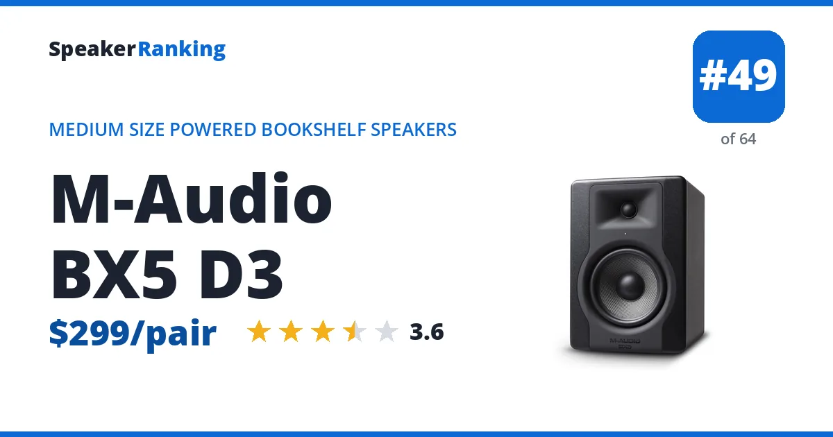 M-Audio BX5 D3 ranking card