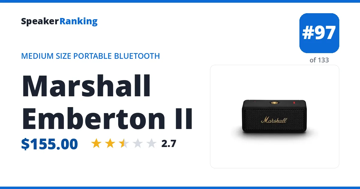 Marshall Emberton II ranking card