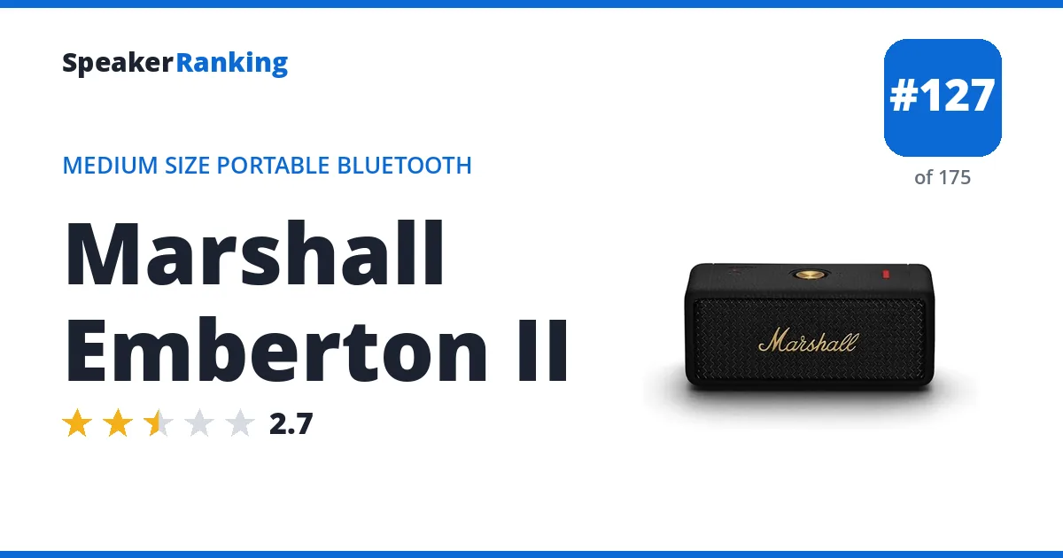 Marshall Emberton II ranking card