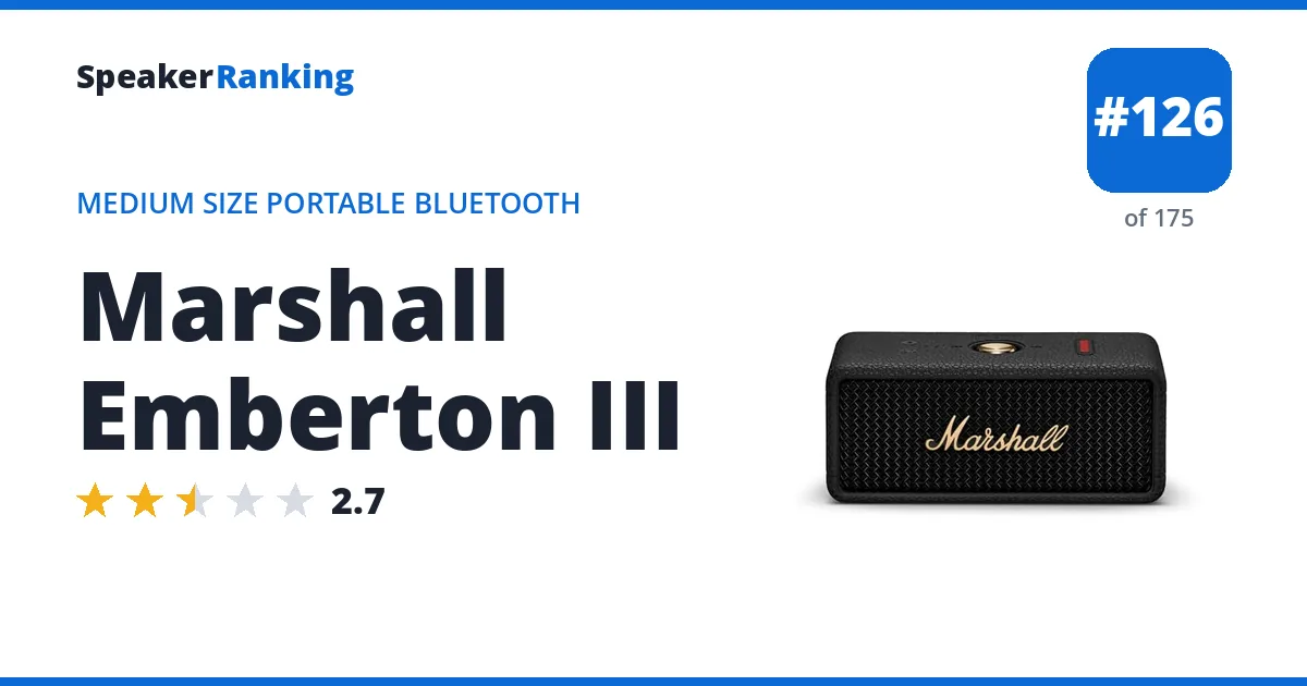 Marshall Emberton III ranking card