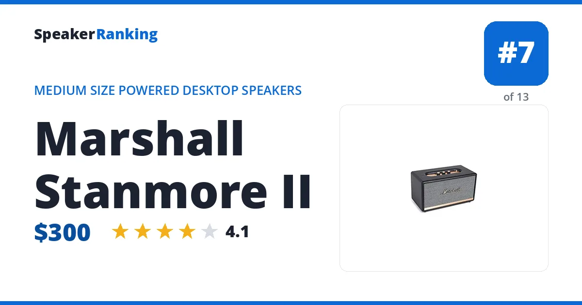 Marshall Stanmore II ranking card