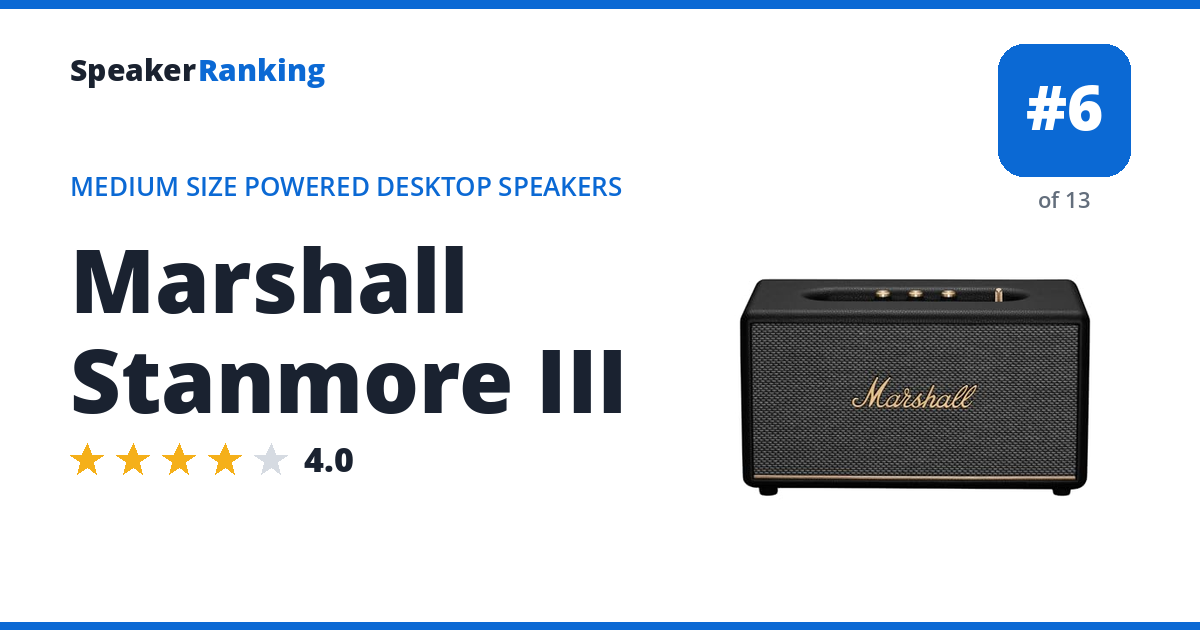 Marshall Stanmore III Specifications and Review