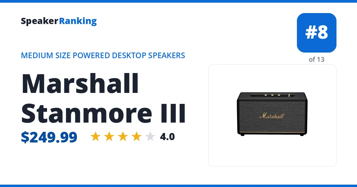Marshall Stanmore III ranking card