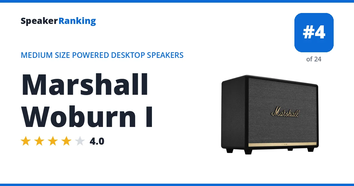 Marshall Woburn I - ranked #4 of 24 Medium Size Powered Desktop Speakers · Editor's rating 4/5