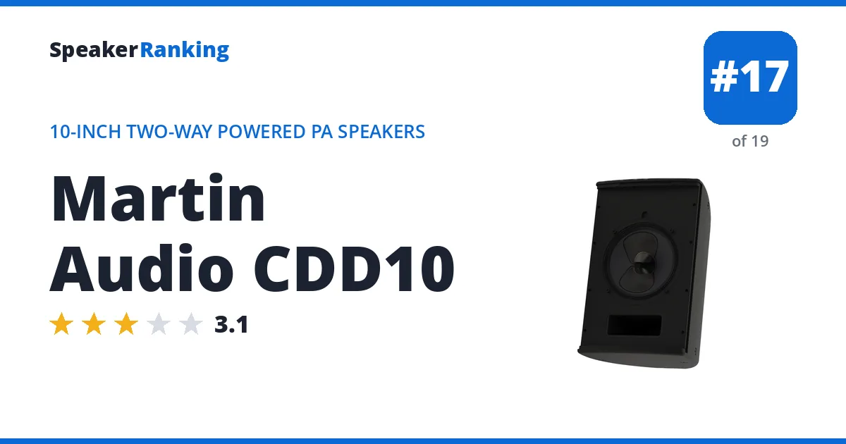 Martin Audio CDD10 ranking card