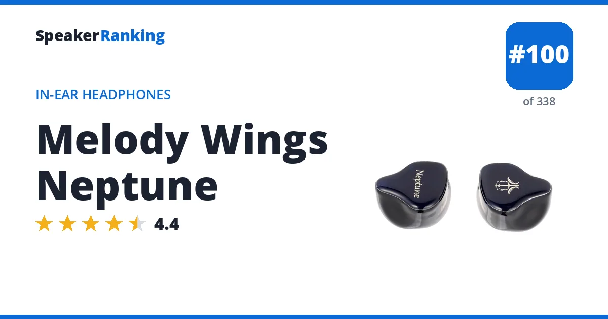 Melody Wings Neptune - ranked #100 of 297 In-Ear Headphones · Editor's rating 4.4/5