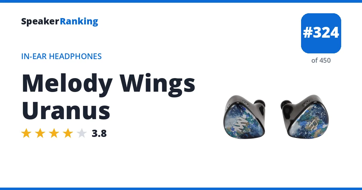 Melody Wings Uranus - ranked #324 of 450 In-Ear Headphones · Editor's rating 3.8/5