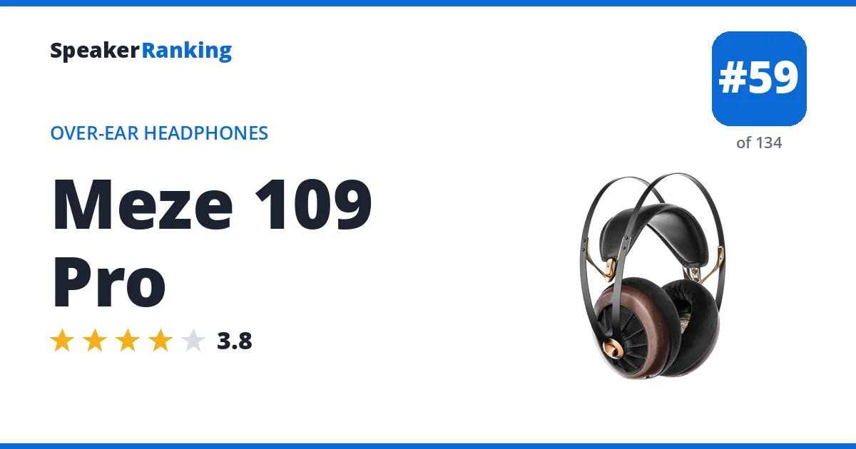 Meze 109 Pro ranking card