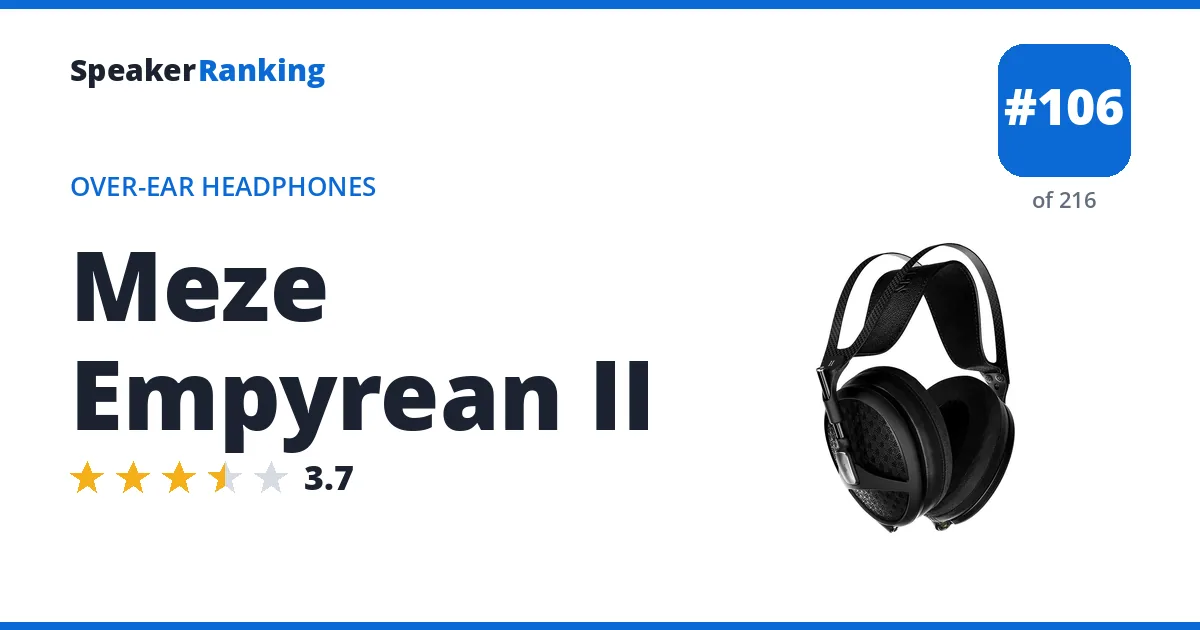 Meze Empyrean II - ranked #106 of 216 Over-Ear Headphones · Editor's rating 3.7/5