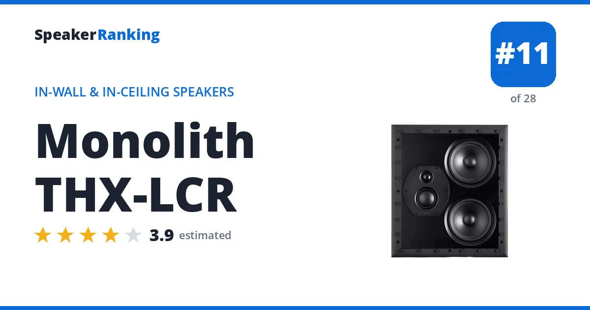 Monolith THX-LCR - ranked #11 of 28 In-Wall & In-Ceiling Speakers · Editor's rating 3.9/5