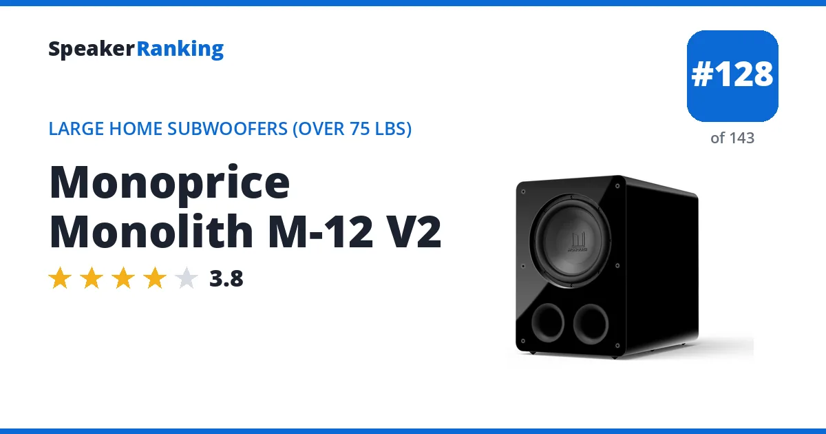 Monoprice Monolith M-12 V2 ranking card