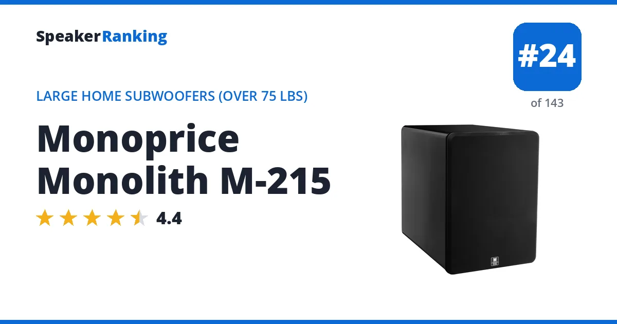 Monoprice Monolith M-215 ranking card