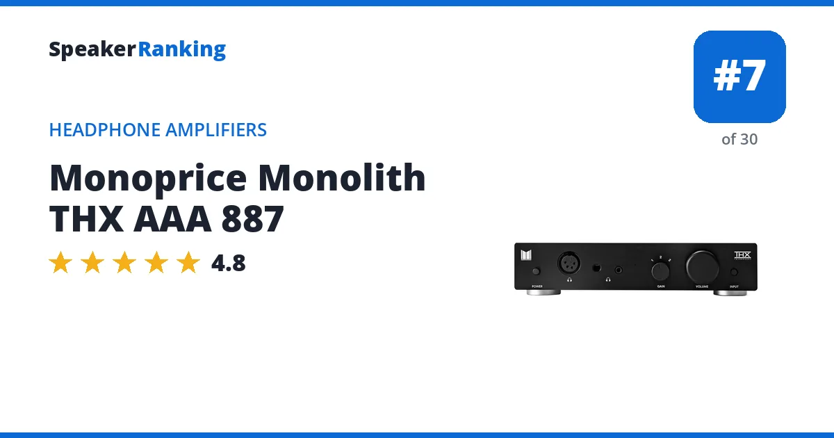 Monoprice Monolith THX AAA 887 ranking card