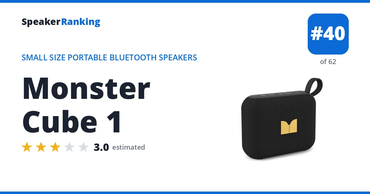 Monster Cube 1 - ranked #40 of 62 Small Size Portable Bluetooth Speakers · Editor's rating 3/5
