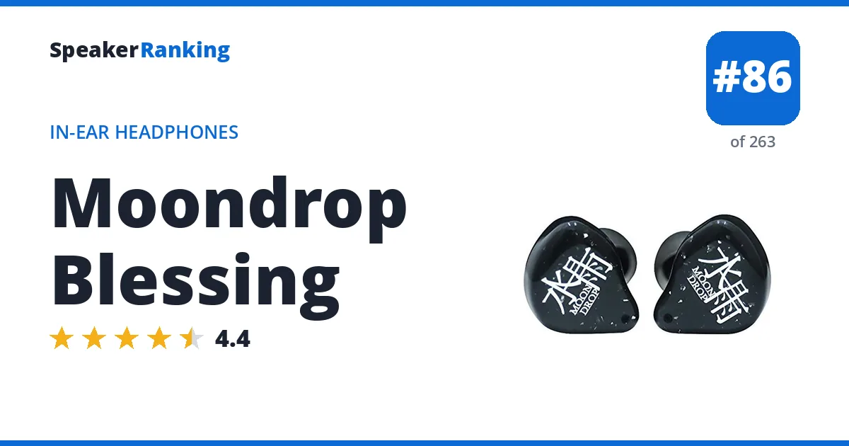 Moondrop Blessing - ranked #80 of 238 In-Ear Headphones · Editor's rating 4.4/5