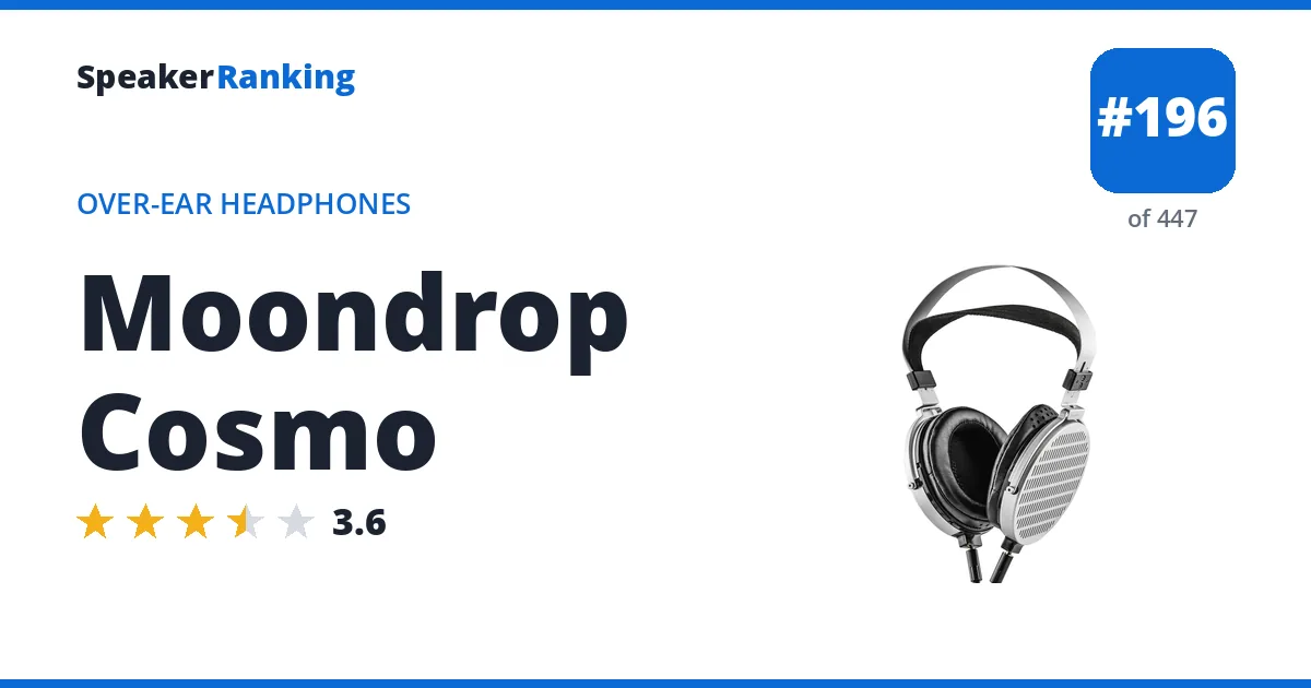 Moondrop Cosmo - ranked #196 of 447 Over-Ear Headphones · Editor's rating 3.6/5
