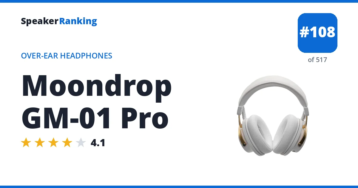 Moondrop GM-01 Pro - ranked #108 of 517 Over-Ear Headphones · Editor's rating 4.1/5