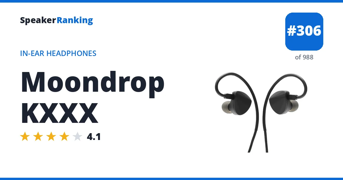 Moondrop KXXX - ranked #298 of 971 In-Ear Headphones · Editor's rating 4.1/5