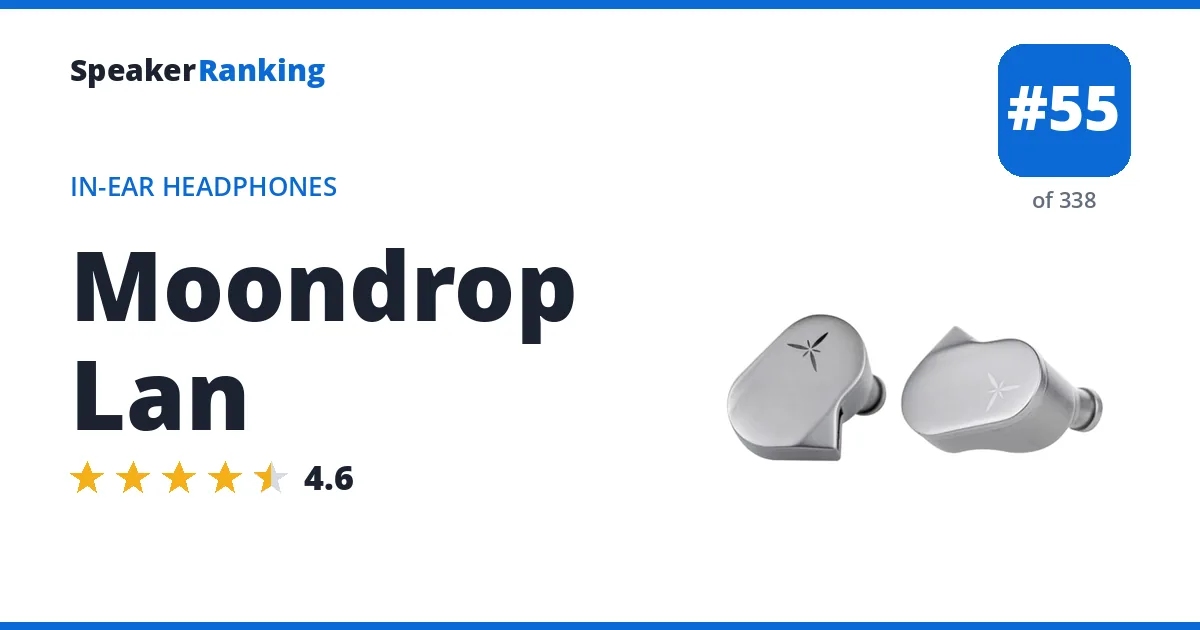 Moondrop Lan - ranked #55 of 297 In-Ear Headphones · Editor's rating 4.6/5