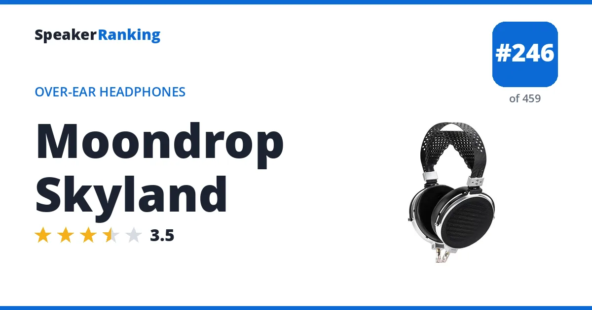 Moondrop Skyland - ranked #246 of 459 Over-Ear Headphones · Editor's rating 3.5/5