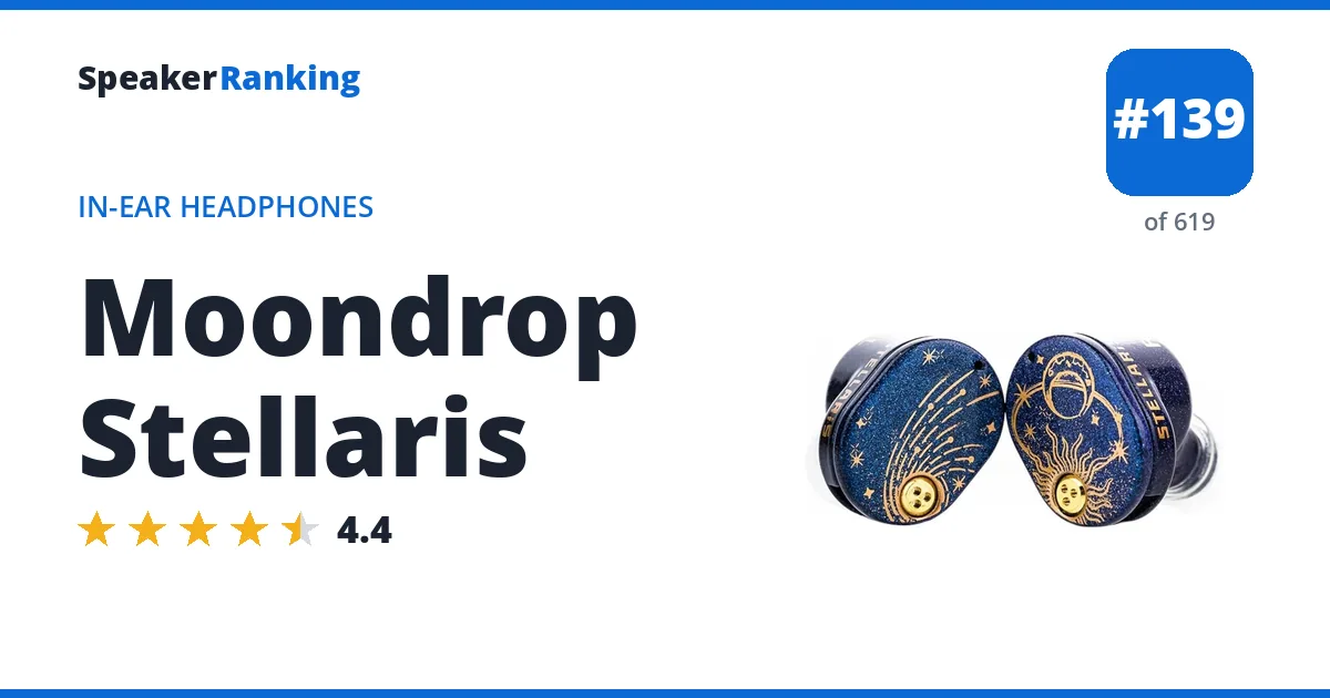 Moondrop Stellaris - ranked #134 of 584 In-Ear Headphones · Editor's rating 4.4/5