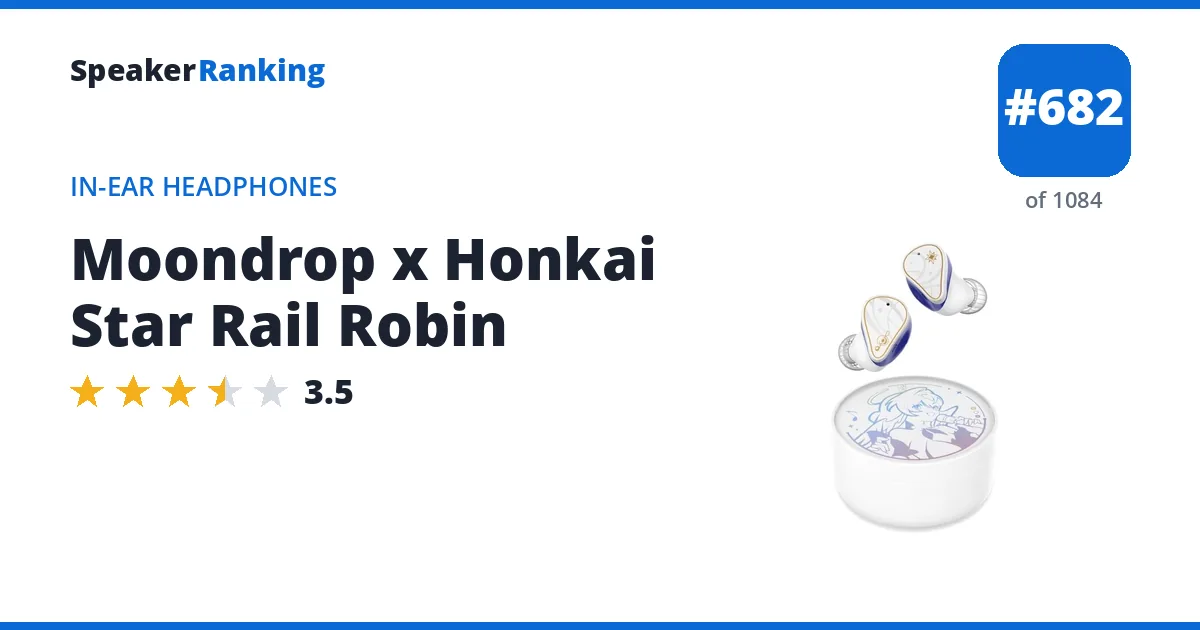 Moondrop x Honkai Star Rail Robin - ranked #660 of 1061 In-Ear Headphones · Editor's rating 3.5/5