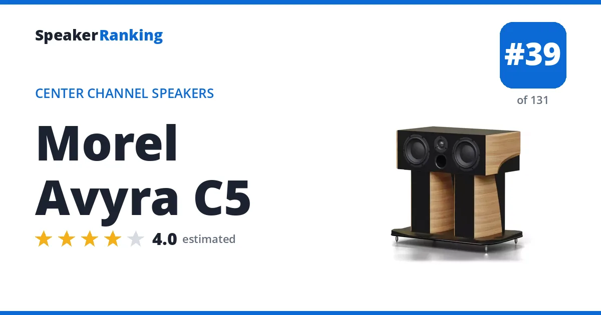Morel Avyra C5 - ranked #39 of 131 Center Channel Speakers · Editor's rating 4/5
