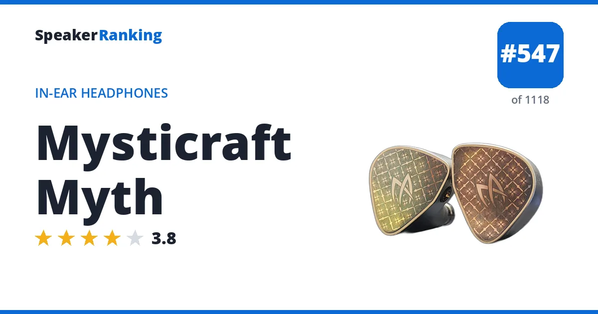 Mysticraft Myth - ranked #547 of 1118 In-Ear Headphones · Editor's rating 3.8/5