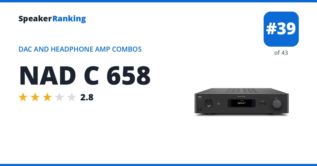 NAD C 658 ranking card
