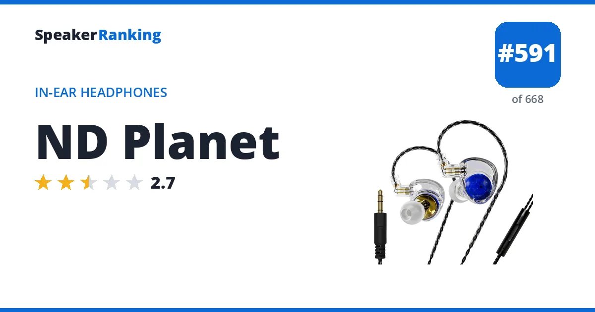 ND Planet - ranked #587 of 657 In-Ear Headphones · Editor's rating 2.7/5