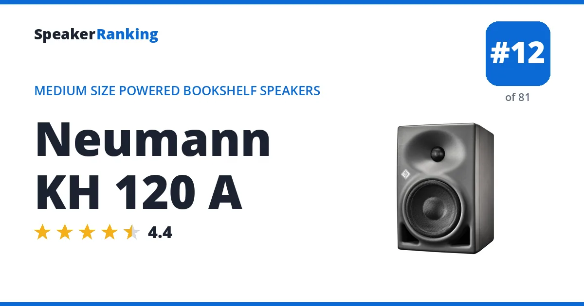 Neumann KH 120 A - ranked #12 of 81 Medium Size Powered Bookshelf Speakers · Editor's rating 4.4/5