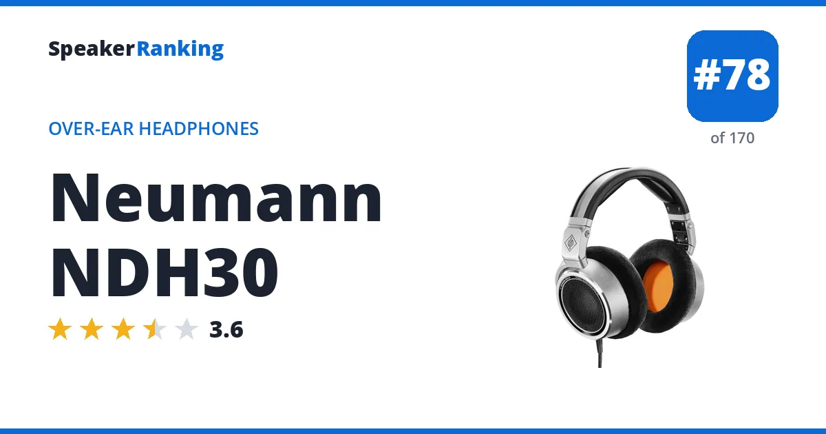 Neumann NDH30 - ranked #78 of 165 Over-Ear Headphones · Editor's rating 3.6/5
