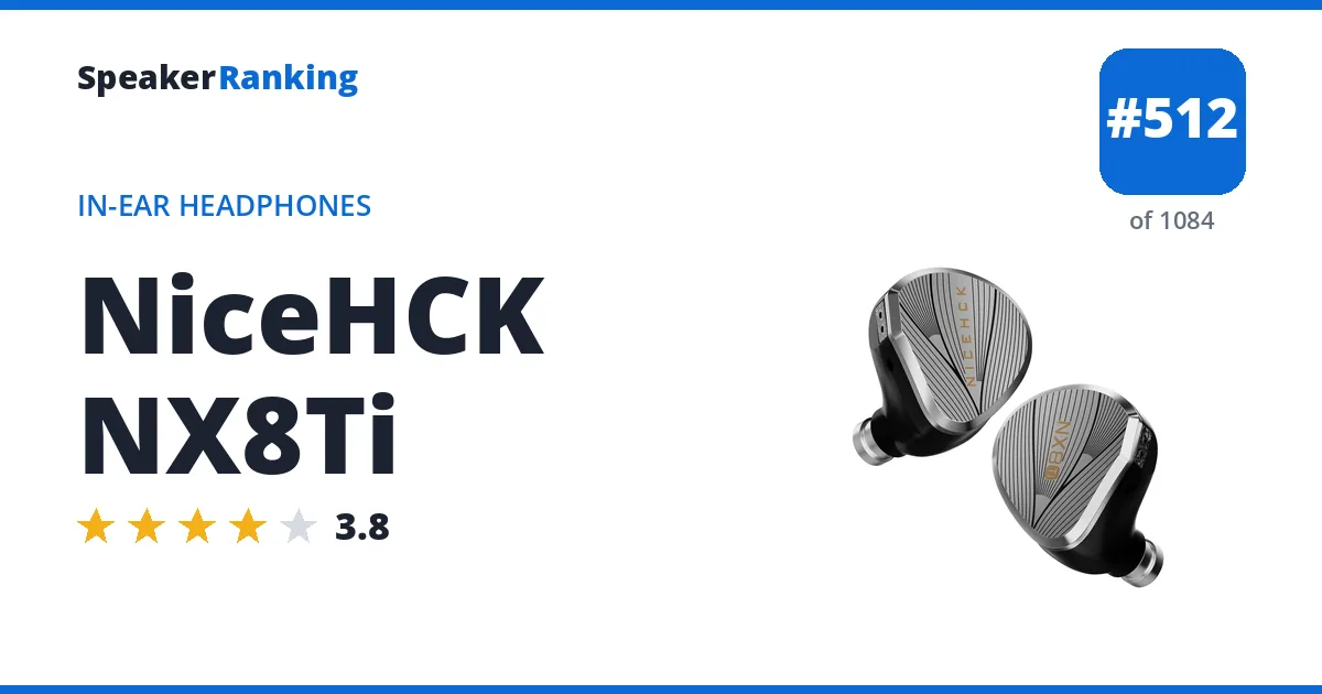 NiceHCK NX8Ti - ranked #510 of 1061 In-Ear Headphones · Editor's rating 3.8/5
