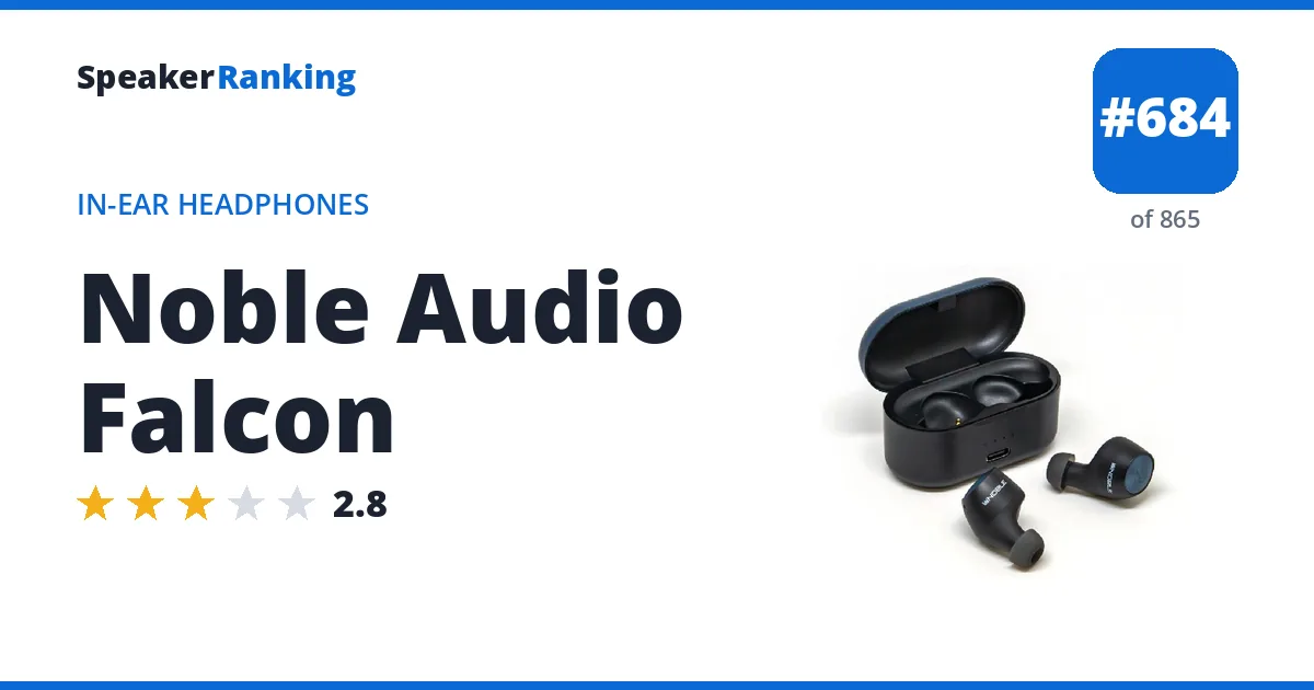 Noble Audio Falcon - ranked #684 of 865 In-Ear Headphones · Editor's rating 2.8/5