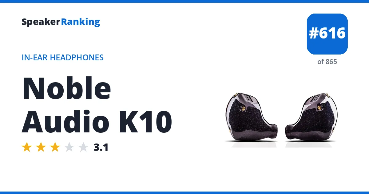 Noble Audio K10 - ranked #616 of 865 In-Ear Headphones · Editor's rating 3.1/5