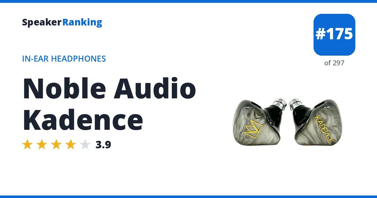 Noble Audio Kadence ranking card